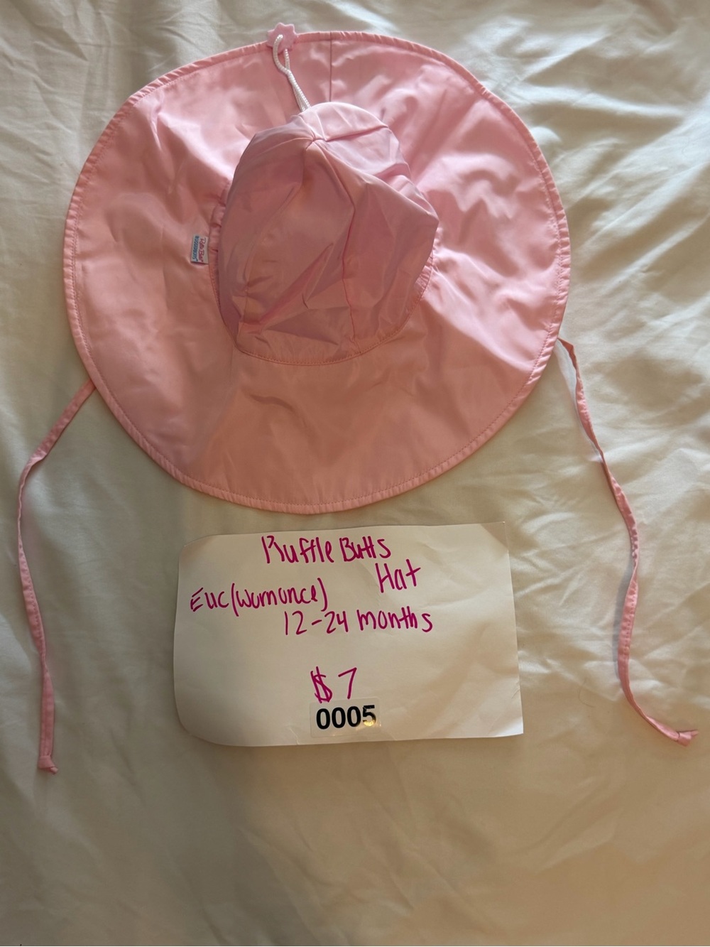 Ruffle Butts Light Pink Sun Hat